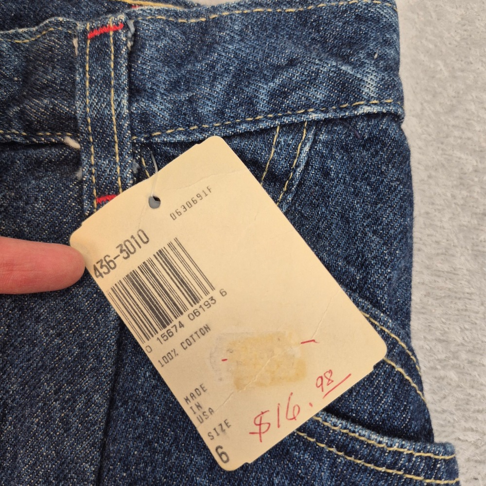 Vintage OshKosh Bgosh High Waisted Pleated Tapered Jeans 6 (25) USA Made Dark - Picture 6 of 15